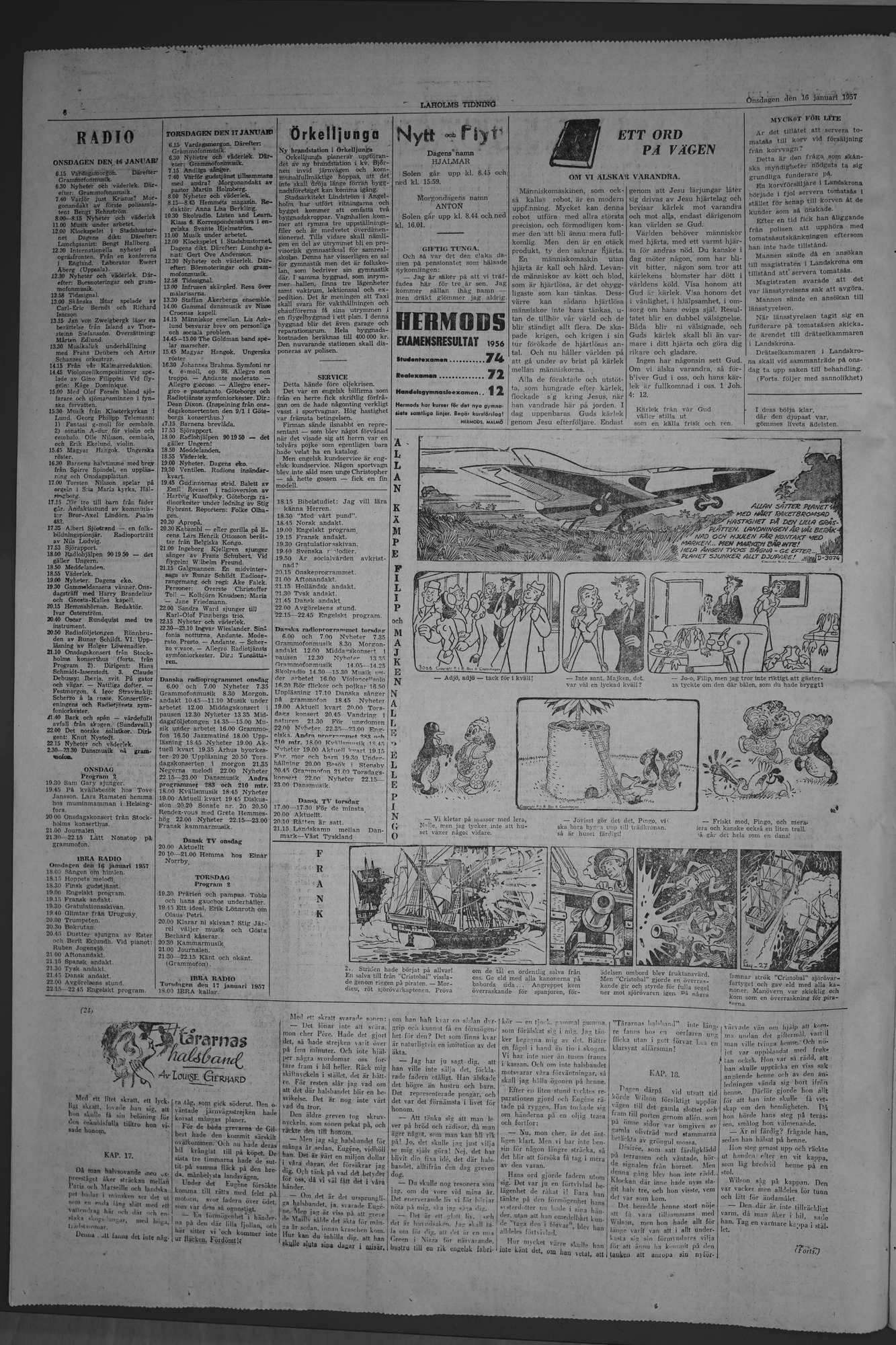 Laholms Tidning Onsdag 16 januari 1957, sida 6