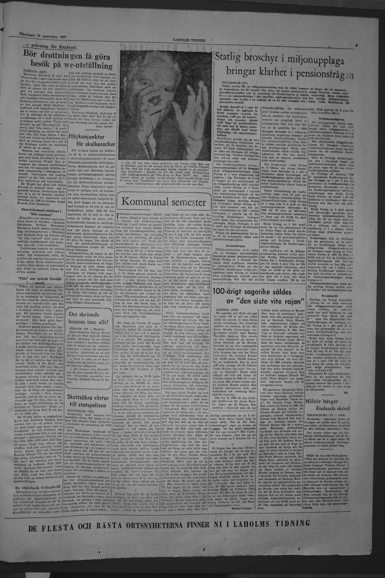 Laholms Tidning Måndag 16 september 1957, sida 7