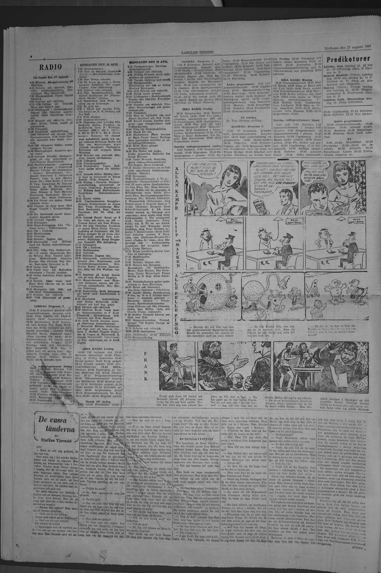 Laholms Tidning Lördag 17 augusti 1957, sida 6