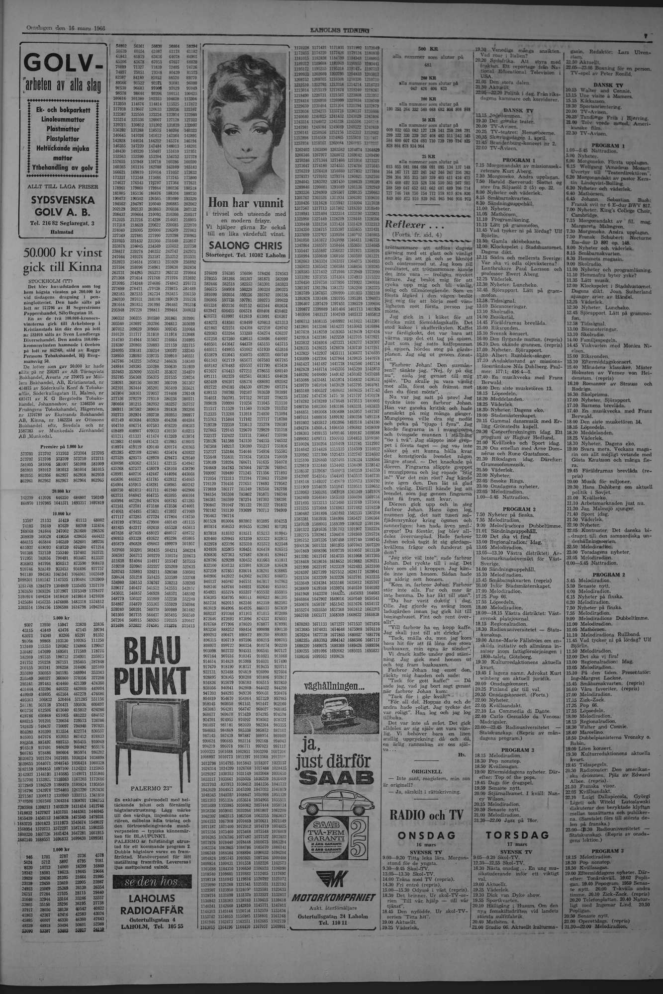 Laholms Tidning Onsdag 16 mars 1966, sida 7
