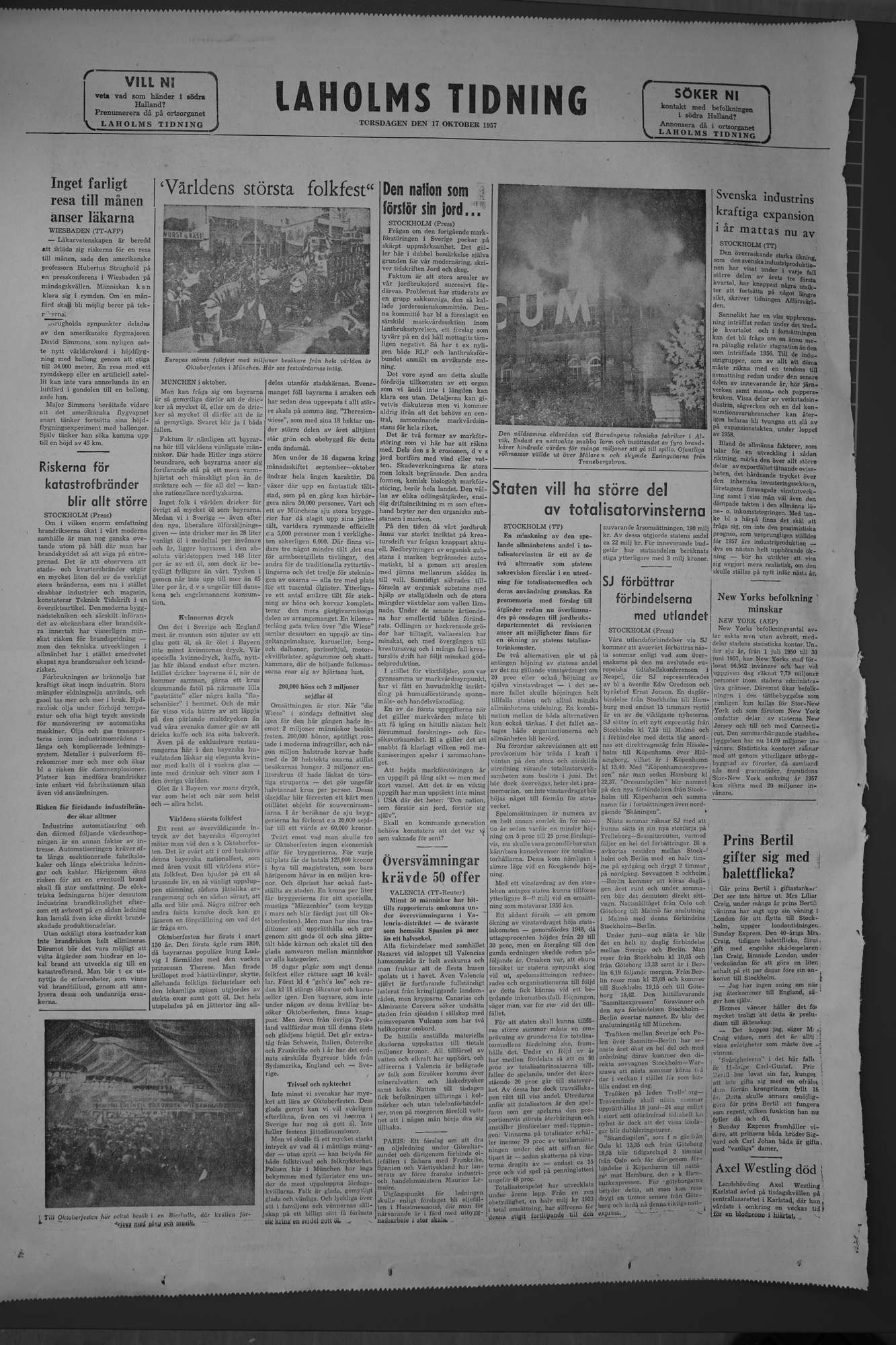 Laholms Tidning Torsdag 17 oktober 1957, sida 8