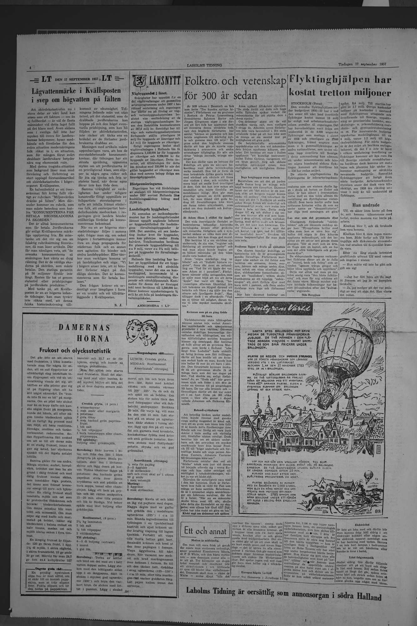 Laholms Tidning Tisdag 17 september 1957, sida 4