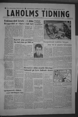 Förstasidan, Torsdag 18 april 1957
