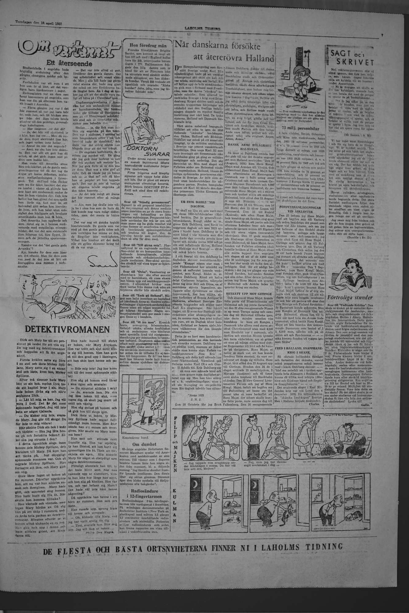 Laholms Tidning Torsdag 18 april 1957, sida 7