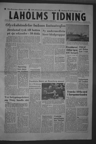 Förstasidan, Måndag 18 februari 1957