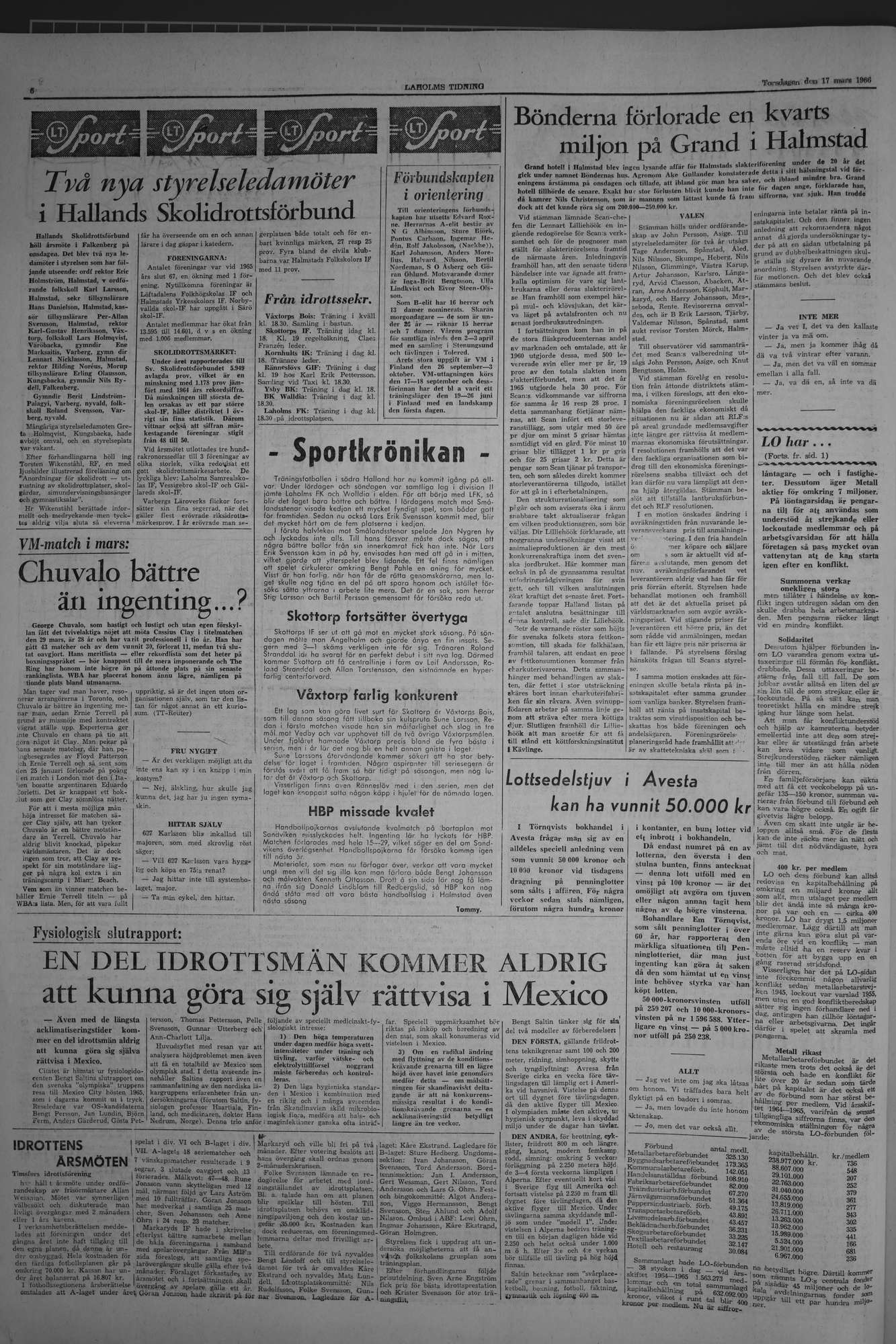 Laholms Tidning Torsdag 17 mars 1966, sida 6