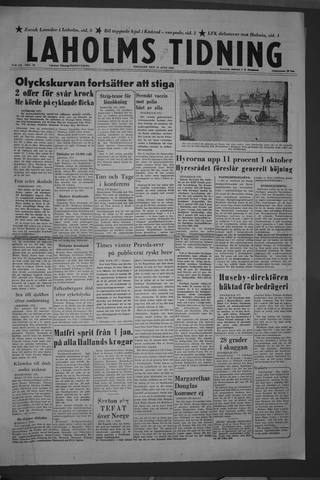 Förstasidan, Tisdag 18 juni 1957