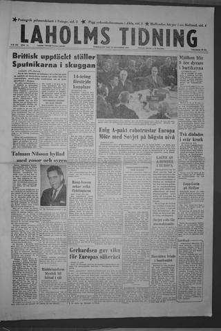 Förstasidan, Torsdag 19 december 1957