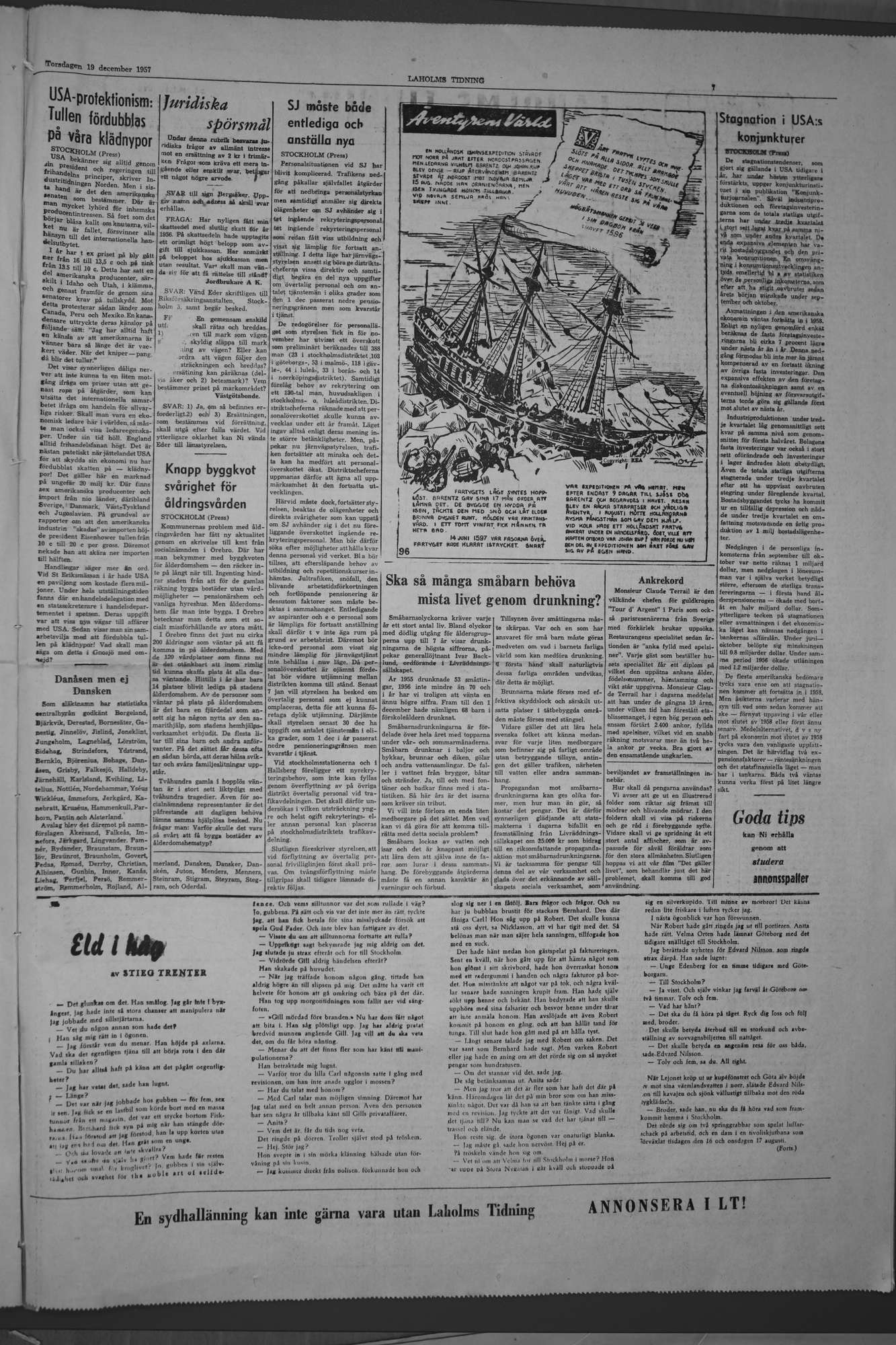 Laholms Tidning Torsdag 19 december 1957, sida 7