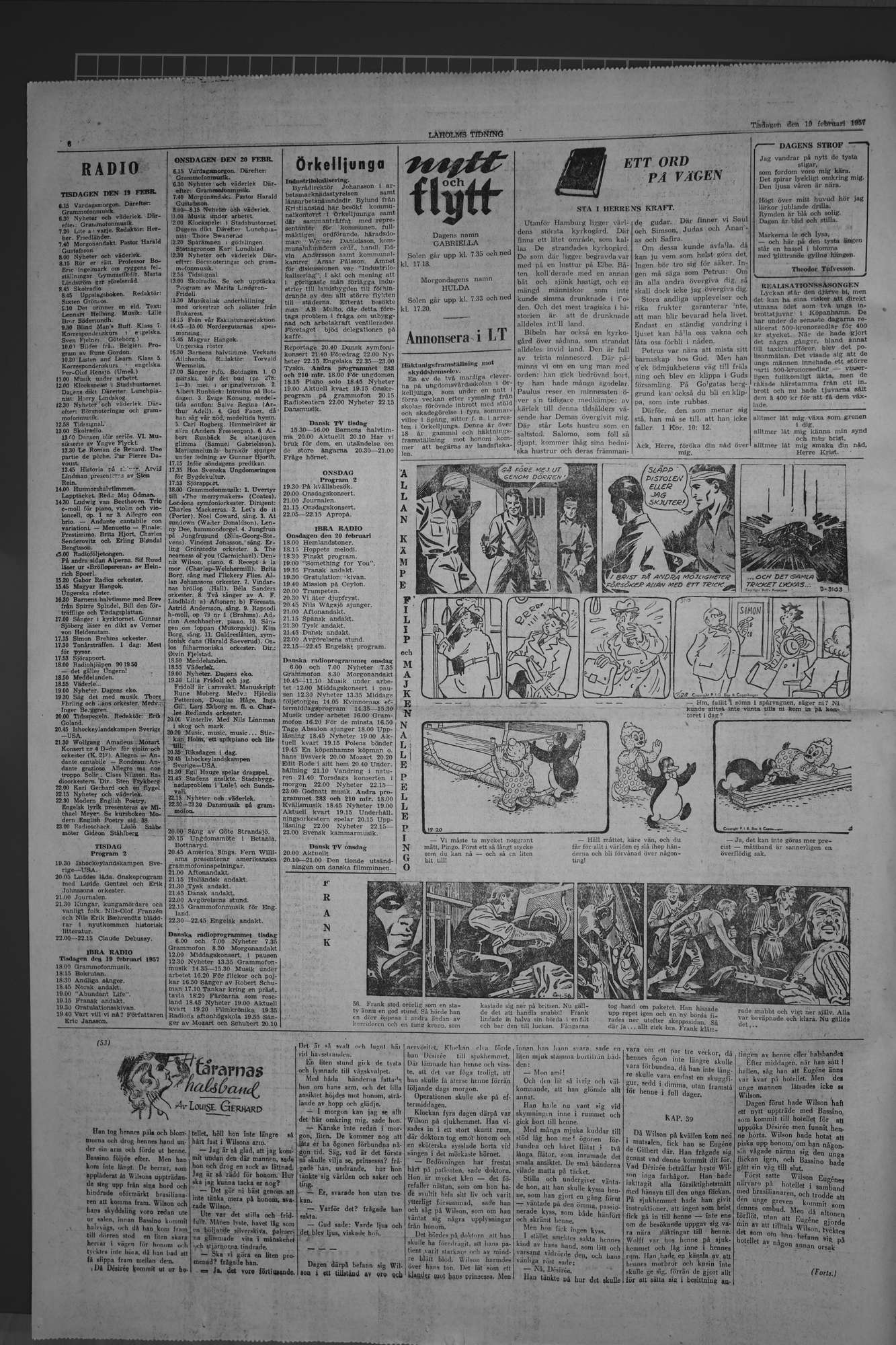 Laholms Tidning Tisdag 19 februari 1957, sida 6