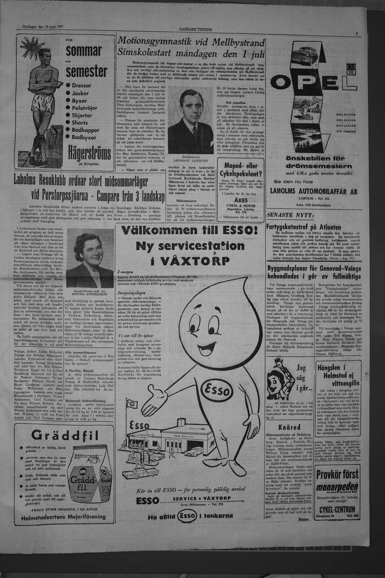 Laholms Tidning Onsdag 19 juni 1957, sida 3