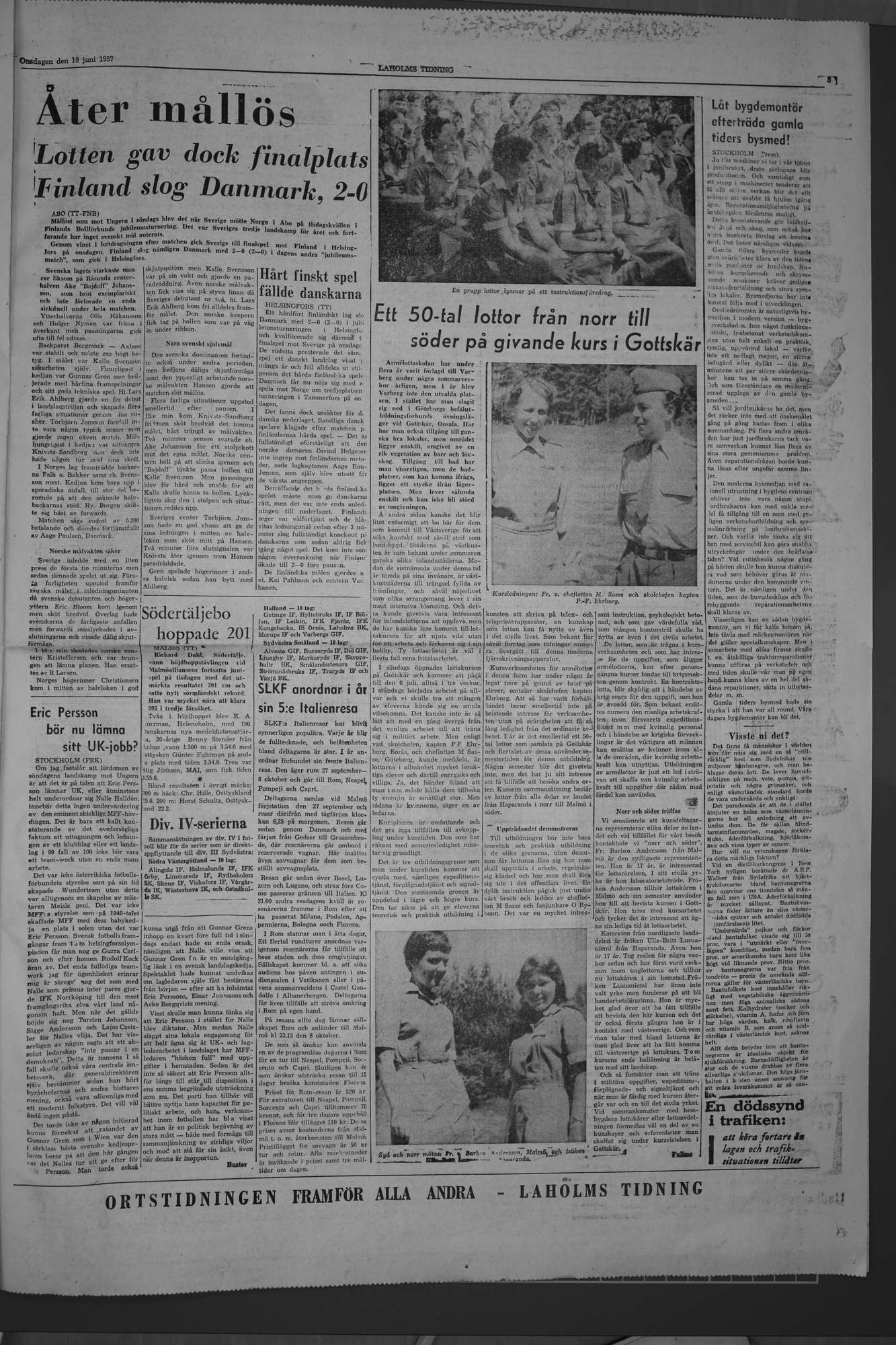 Laholms Tidning Onsdag 19 juni 1957, sida 5