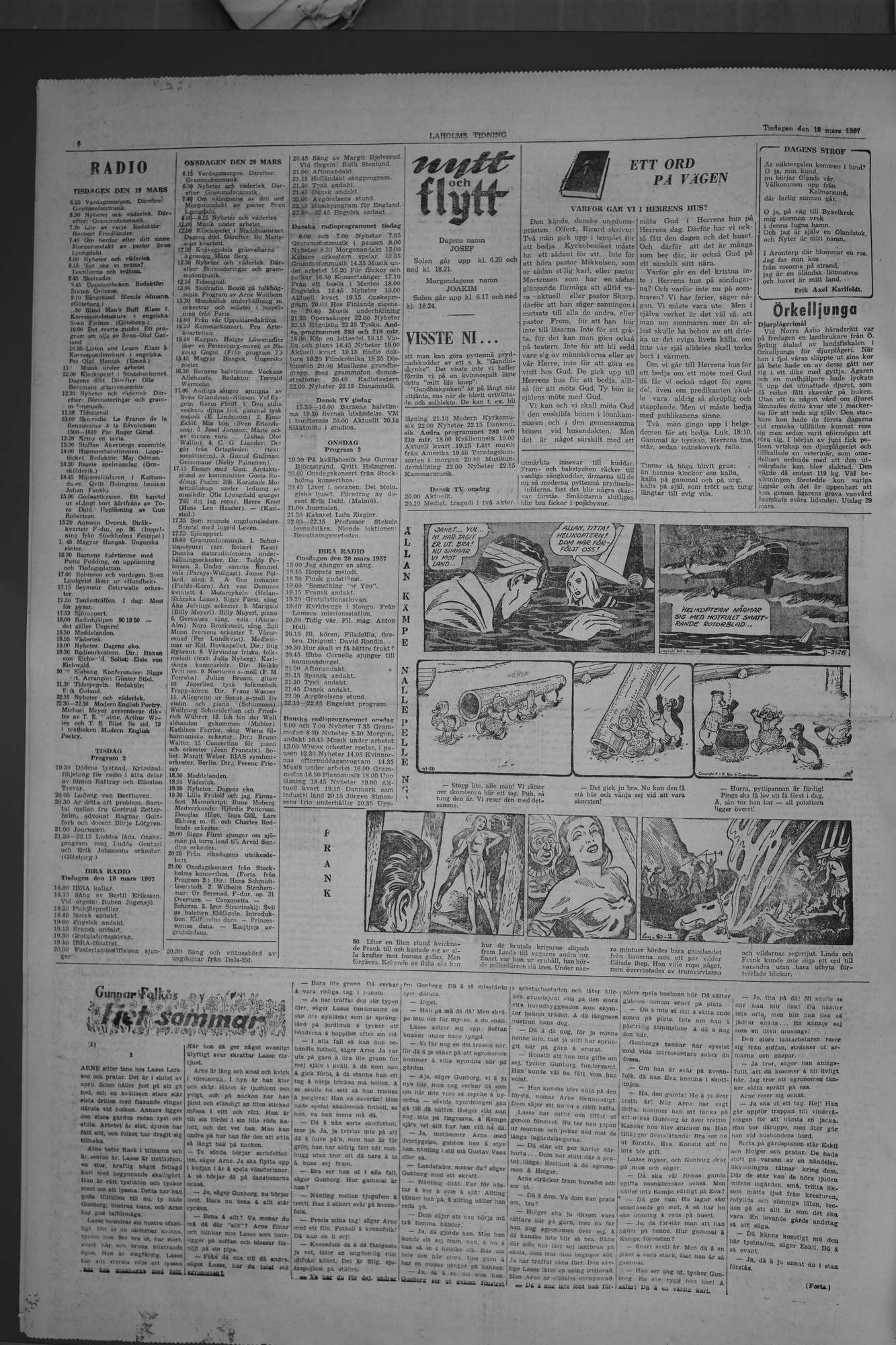 Laholms Tidning Tisdag 19 mars 1957, sida 6
