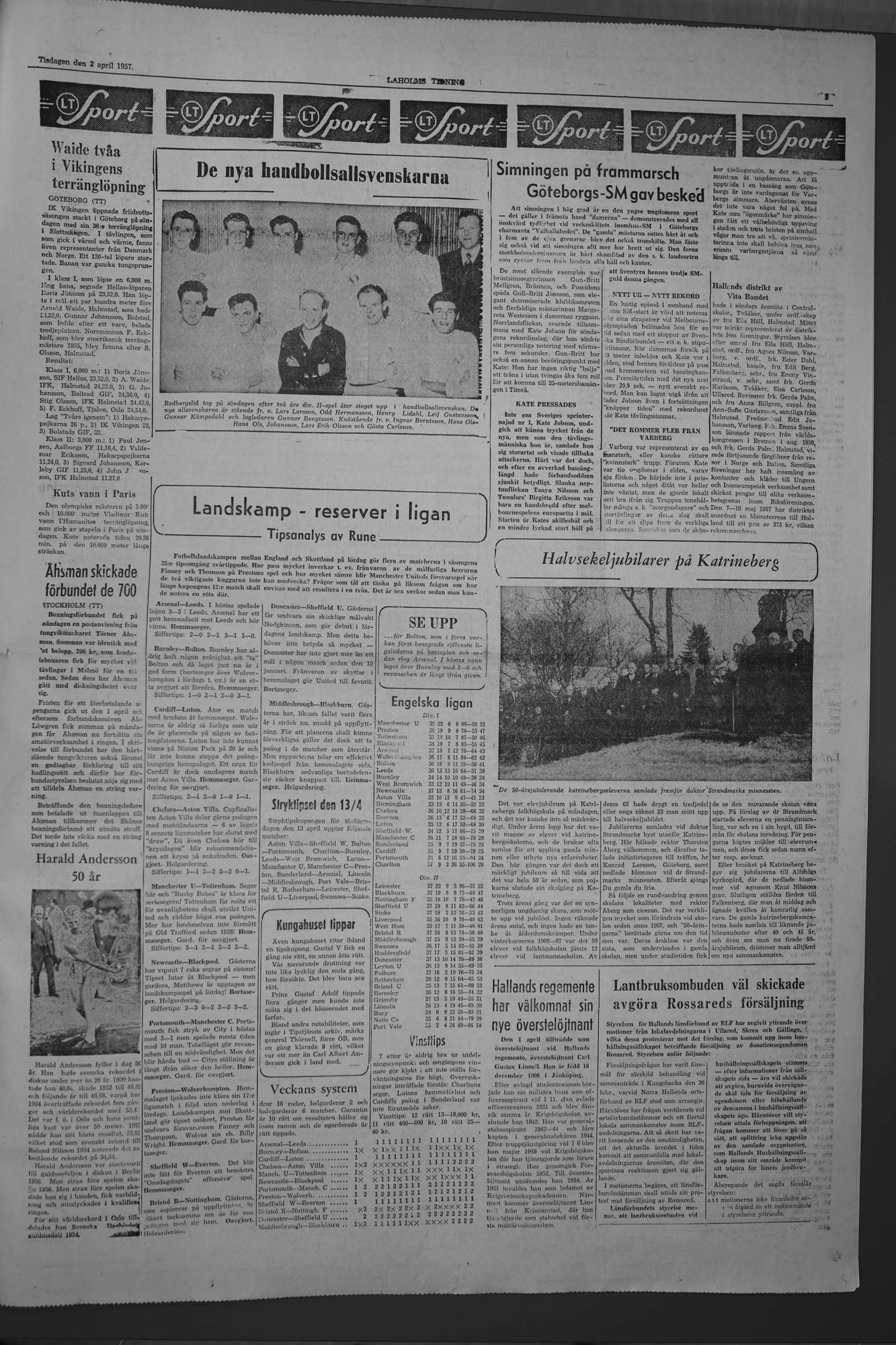 Laholms Tidning Tisdag 2 april 1957, sida 5