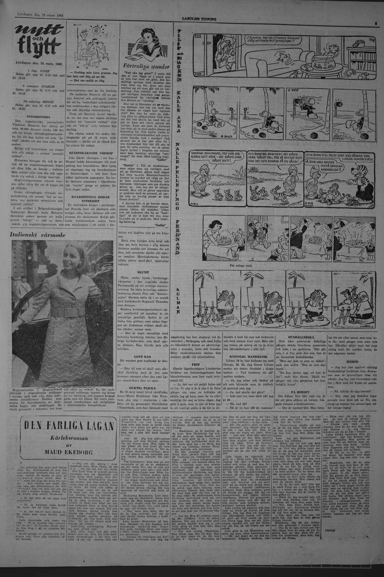Laholms Tidning Lördag 19 mars 1966, sida 5