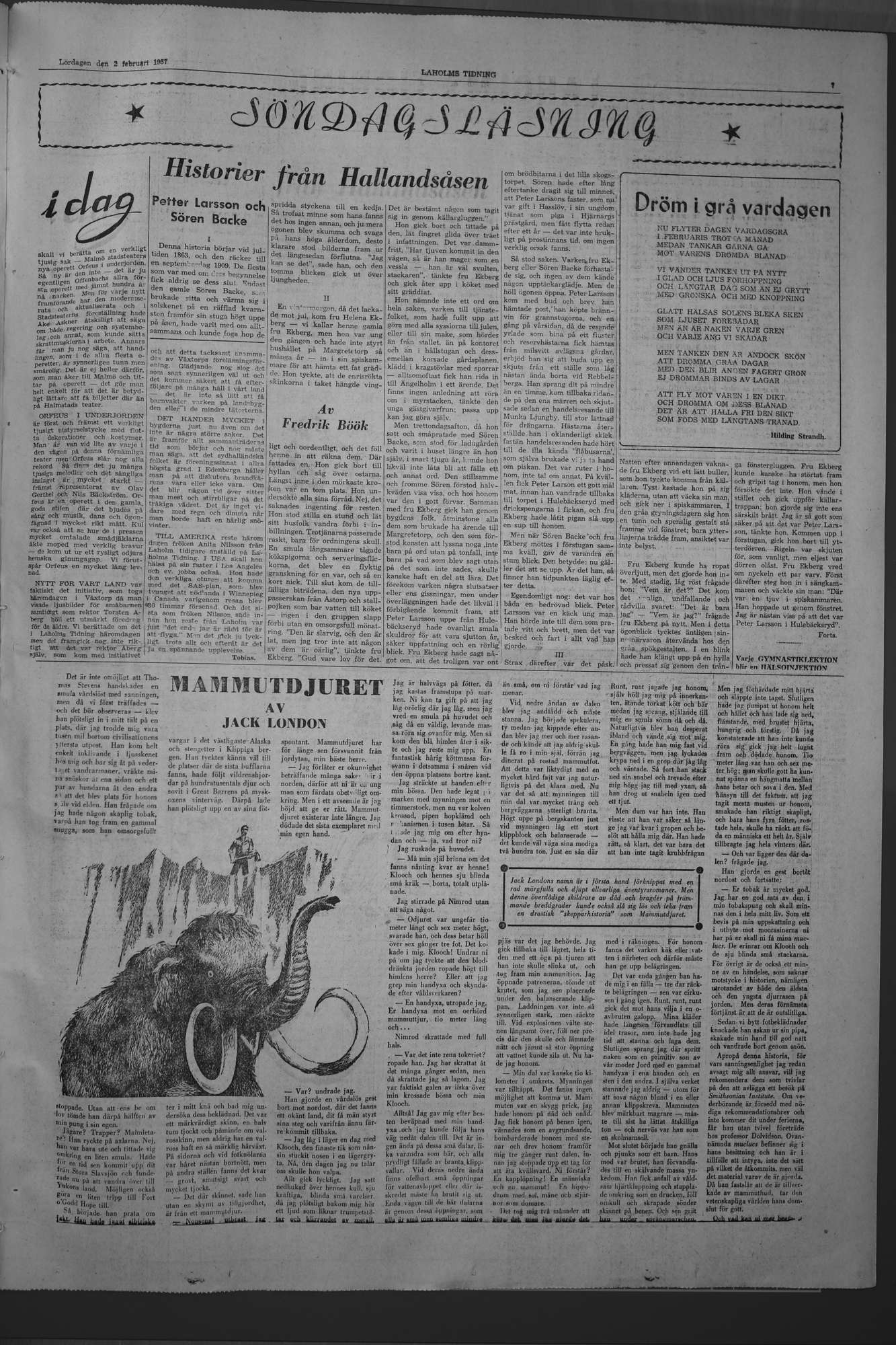 Laholms Tidning Lördag 2 februari 1957, sida 7