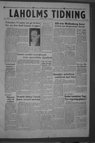 Förstasidan, Onsdag 2 januari 1957