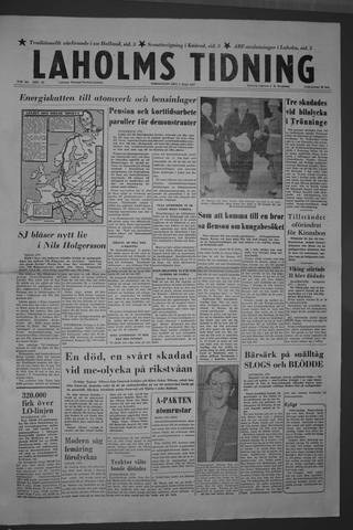 Förstasidan, Torsdag 2 maj 1957