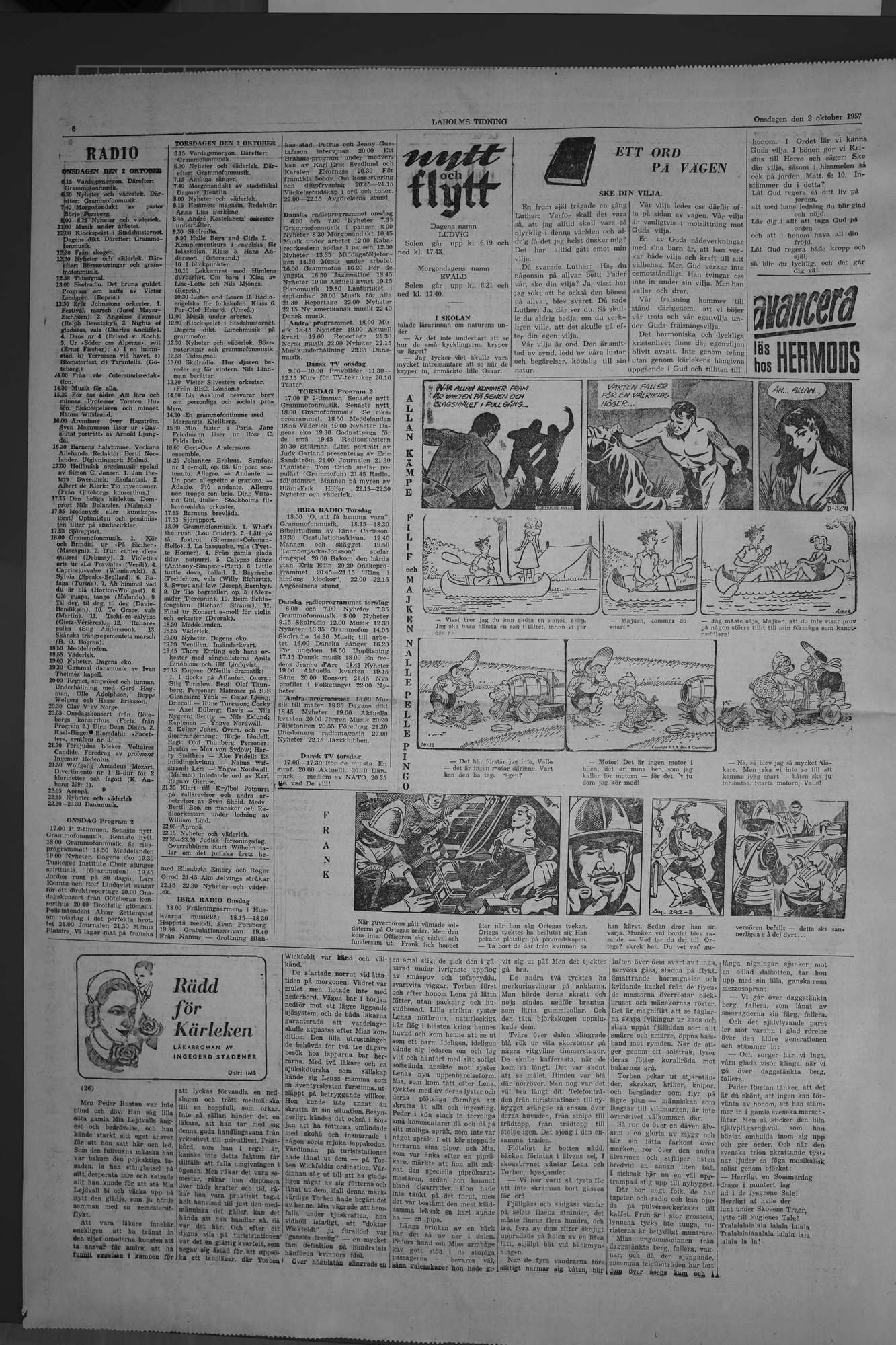 Laholms Tidning Onsdag 2 oktober 1957, sida 6