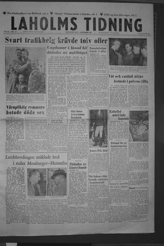 Förstasidan, Måndag 2 september 1957