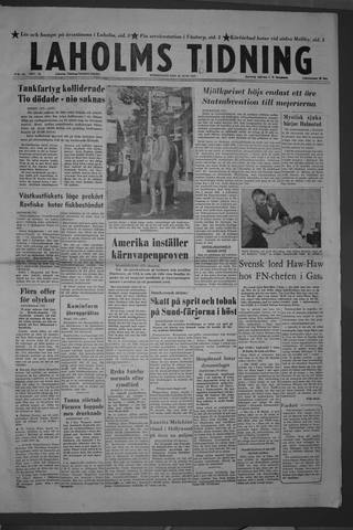 Förstasidan, Torsdag 20 juni 1957