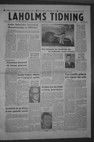 Förstasidan, Måndag 20 maj 1957