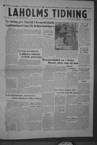 Förstasidan, Onsdag 20 mars 1957