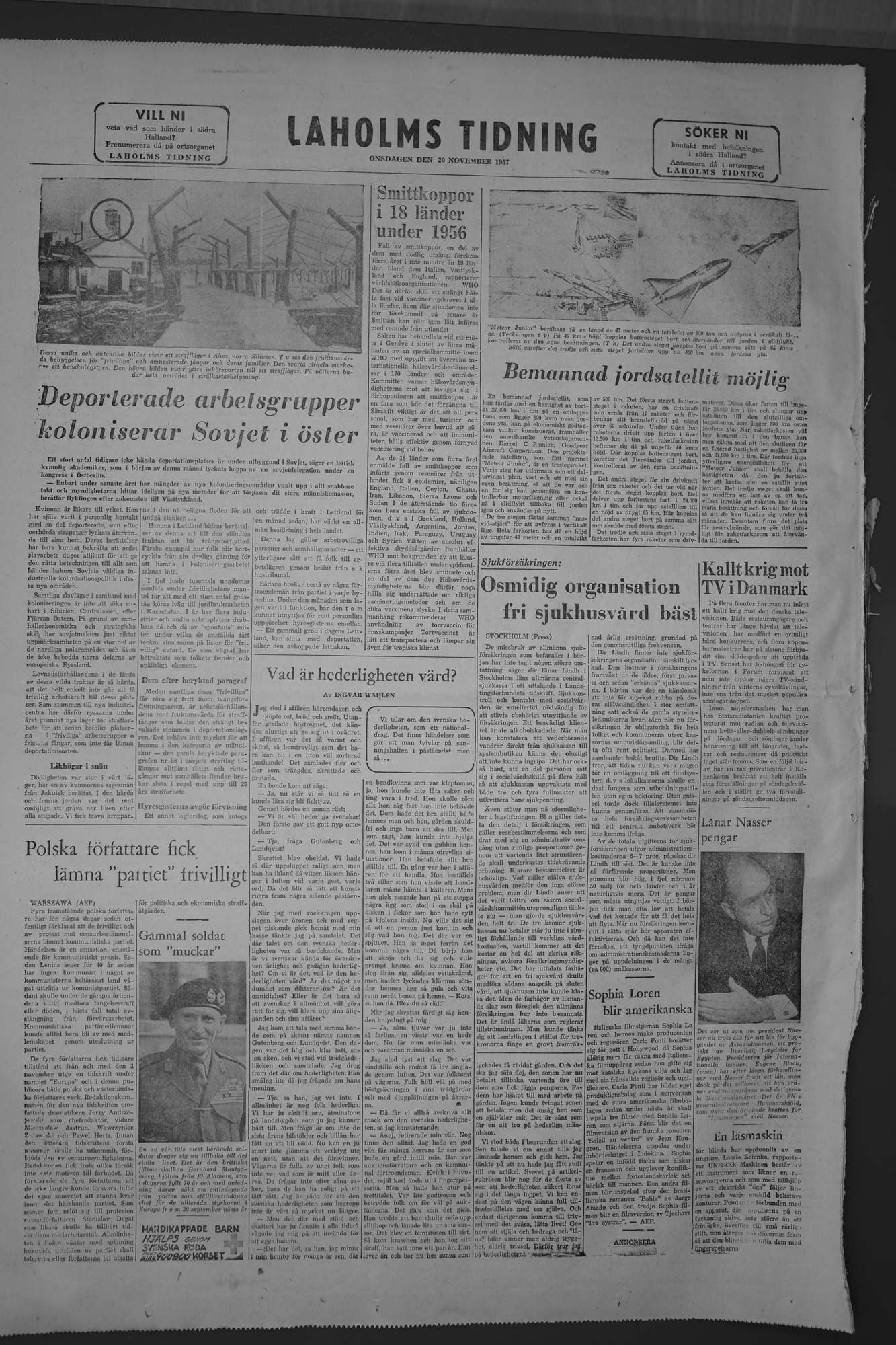 Laholms Tidning Onsdag 20 november 1957, sida 8