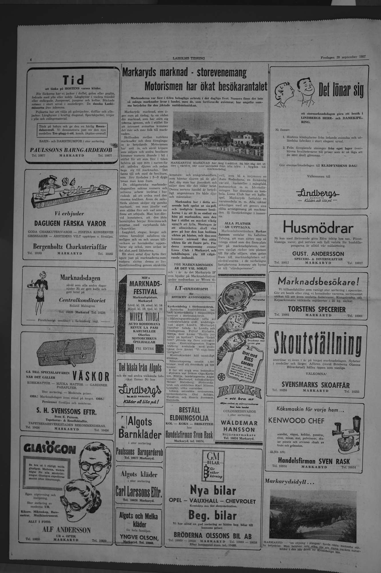 Laholms Tidning Fredag 20 september 1957, sida 4