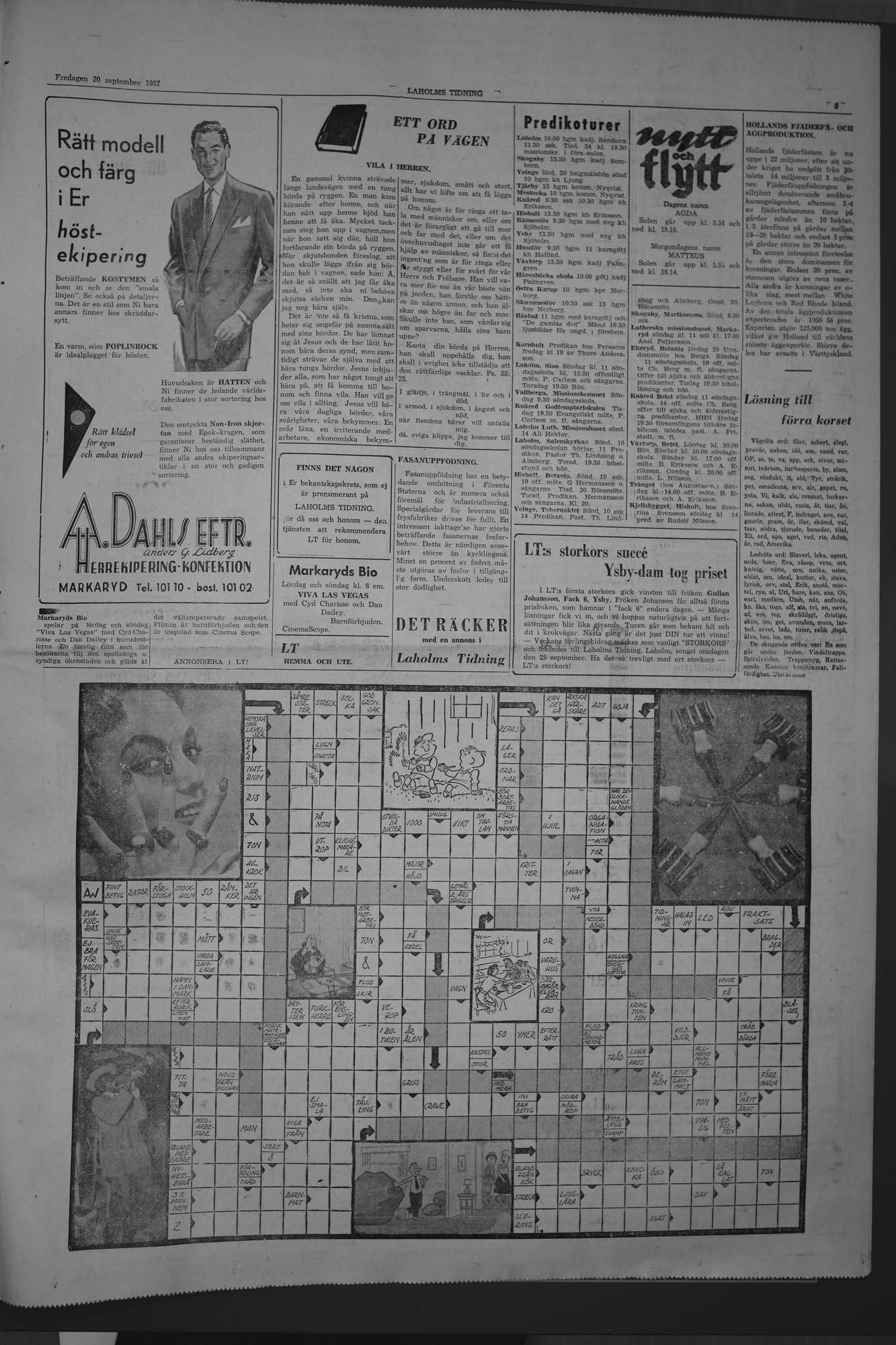 Laholms Tidning Fredag 20 september 1957, sida 5