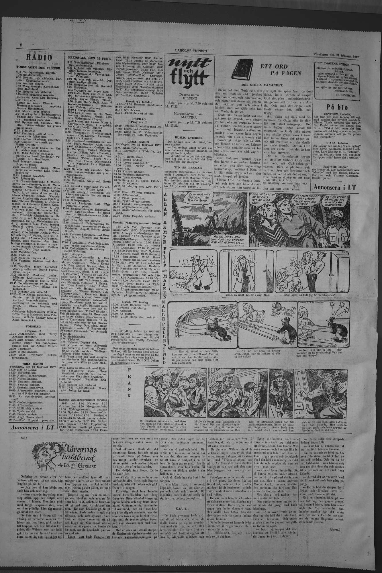Laholms Tidning Torsdag 21 februari 1957, sida 6