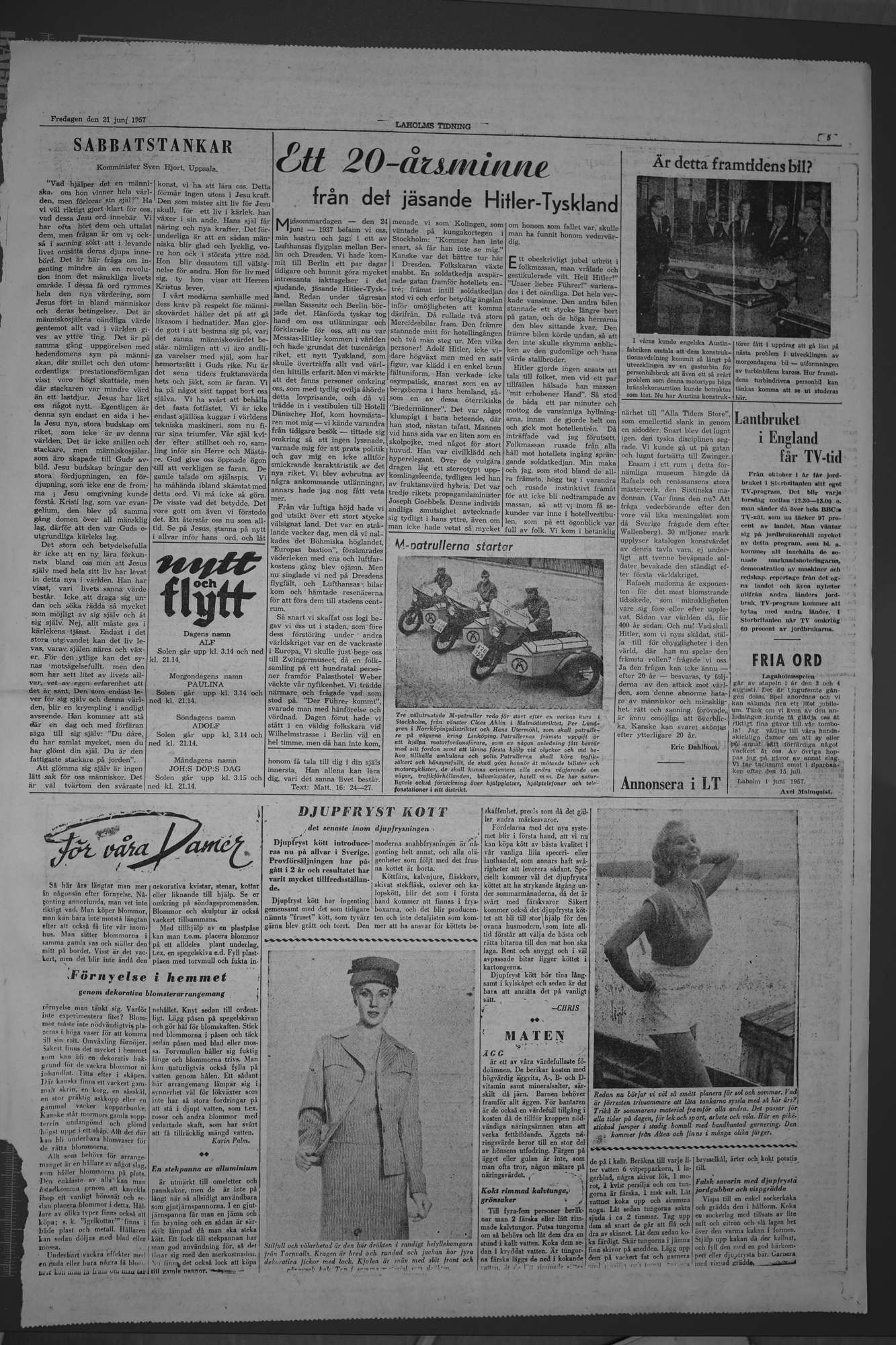 Laholms Tidning Fredag 21 juni 1957, sida 5