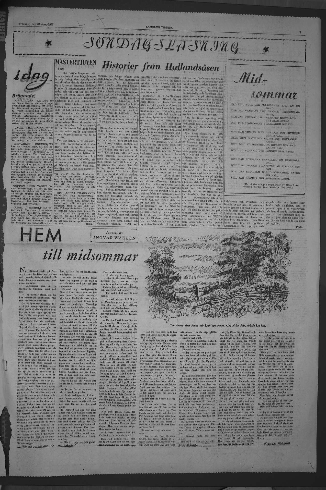 Laholms Tidning Fredag 21 juni 1957, sida 7