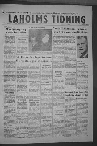 Förstasidan, Torsdag 21 november 1957