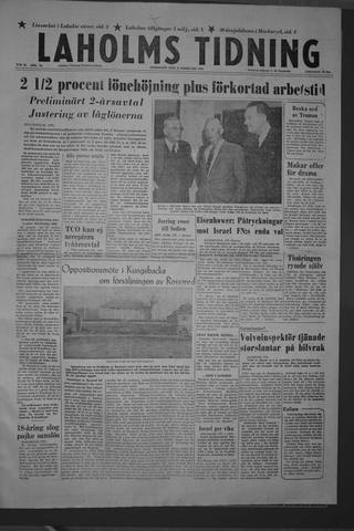 Förstasidan, Fredag 22 februari 1957