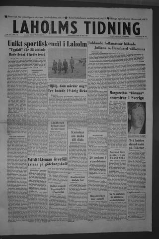 Förstasidan, Onsdag 22 maj 1957