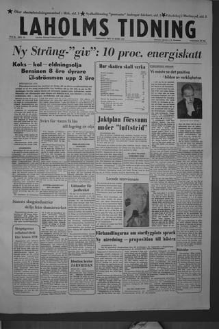 Förstasidan, Fredag 22 mars 1957