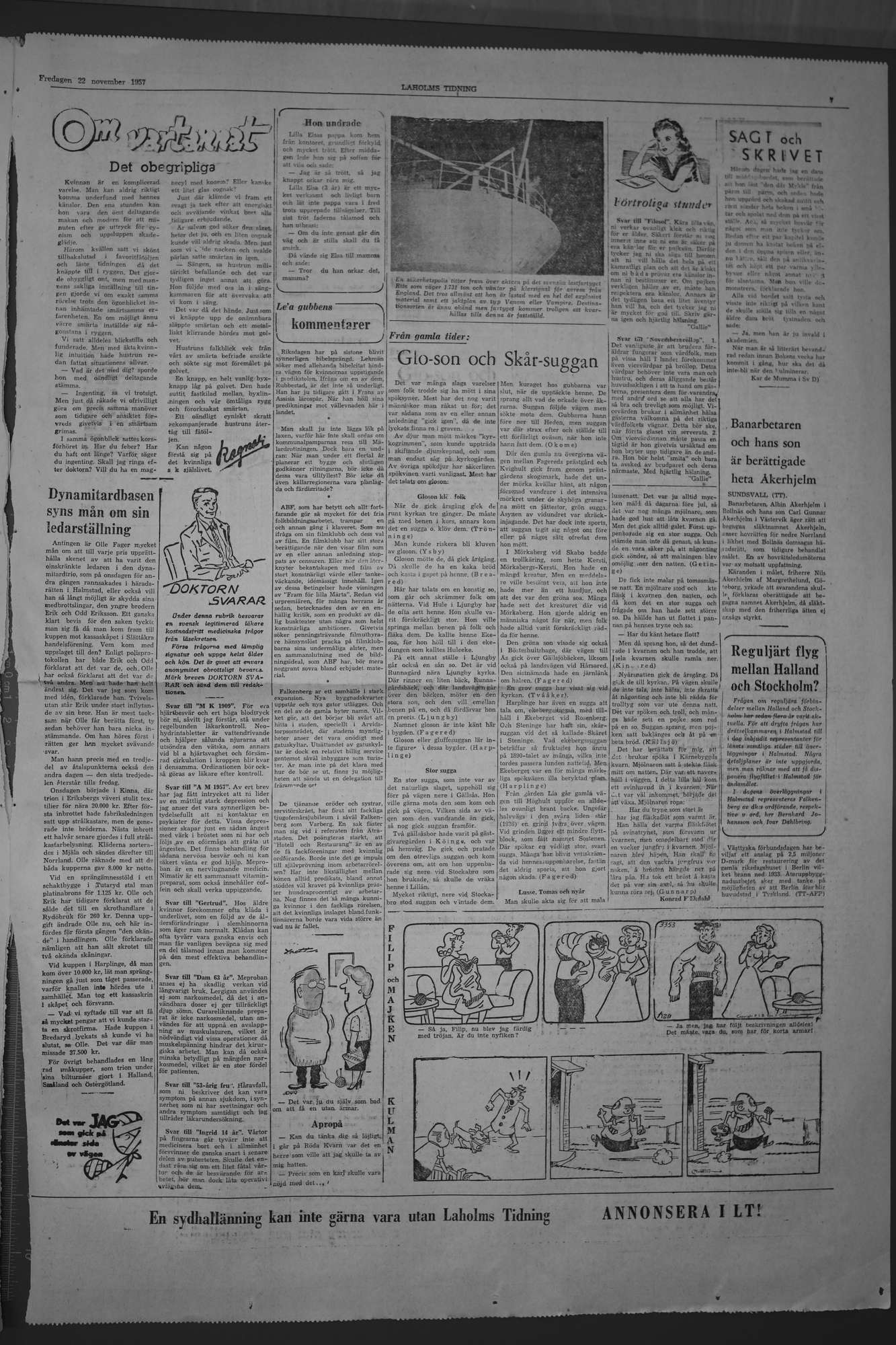 Laholms Tidning Fredag 22 november 1957, sida 7