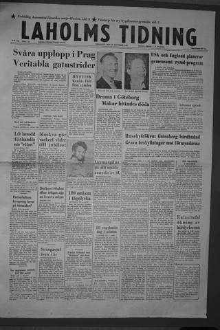 Förstasidan, Tisdag 22 oktober 1957