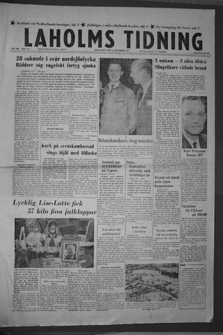 Förstasidan, Måndag 23 december 1957