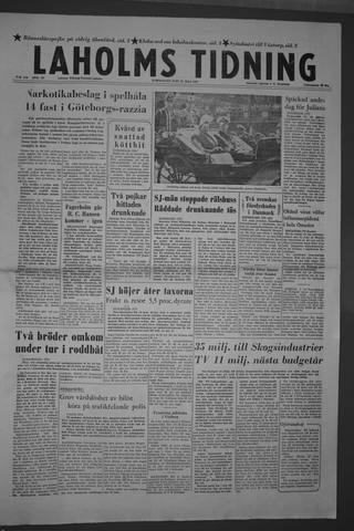 Förstasidan, Torsdag 23 maj 1957