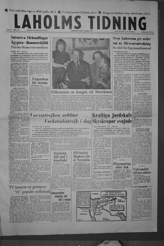 Förstasidan, Lördag 23 mars 1957