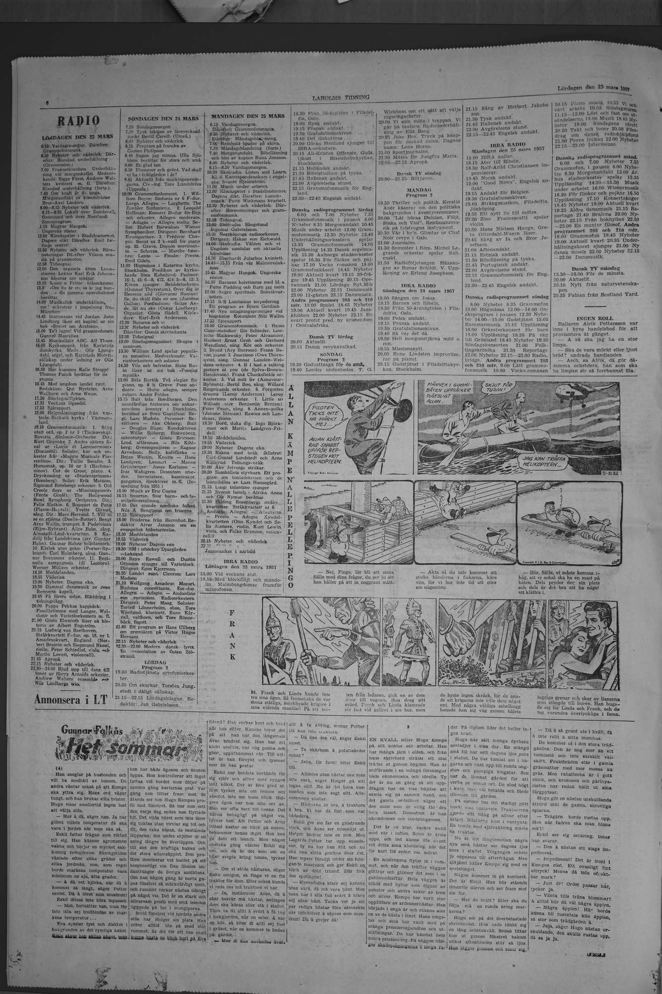 Laholms Tidning Lördag 23 mars 1957, sida 6