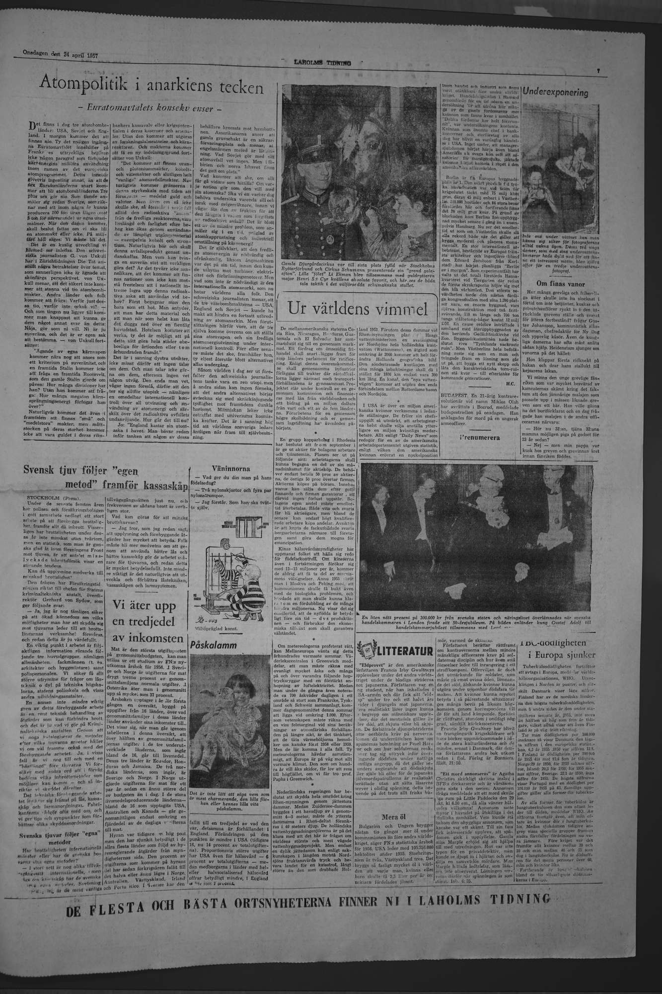 Laholms Tidning Onsdag 24 april 1957, sida 7