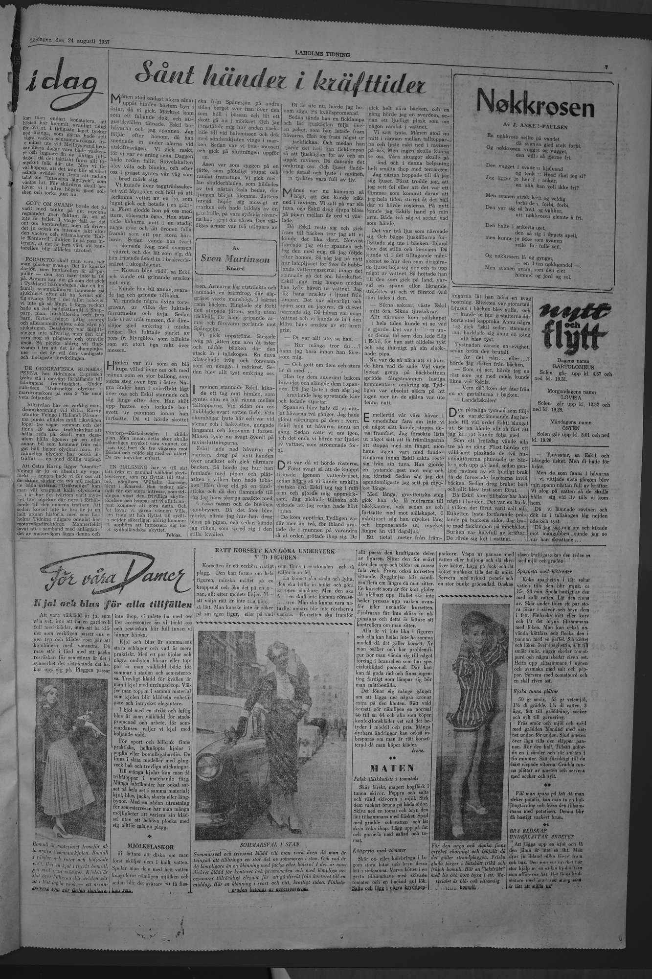 Laholms Tidning Lördag 24 augusti 1957, sida 7
