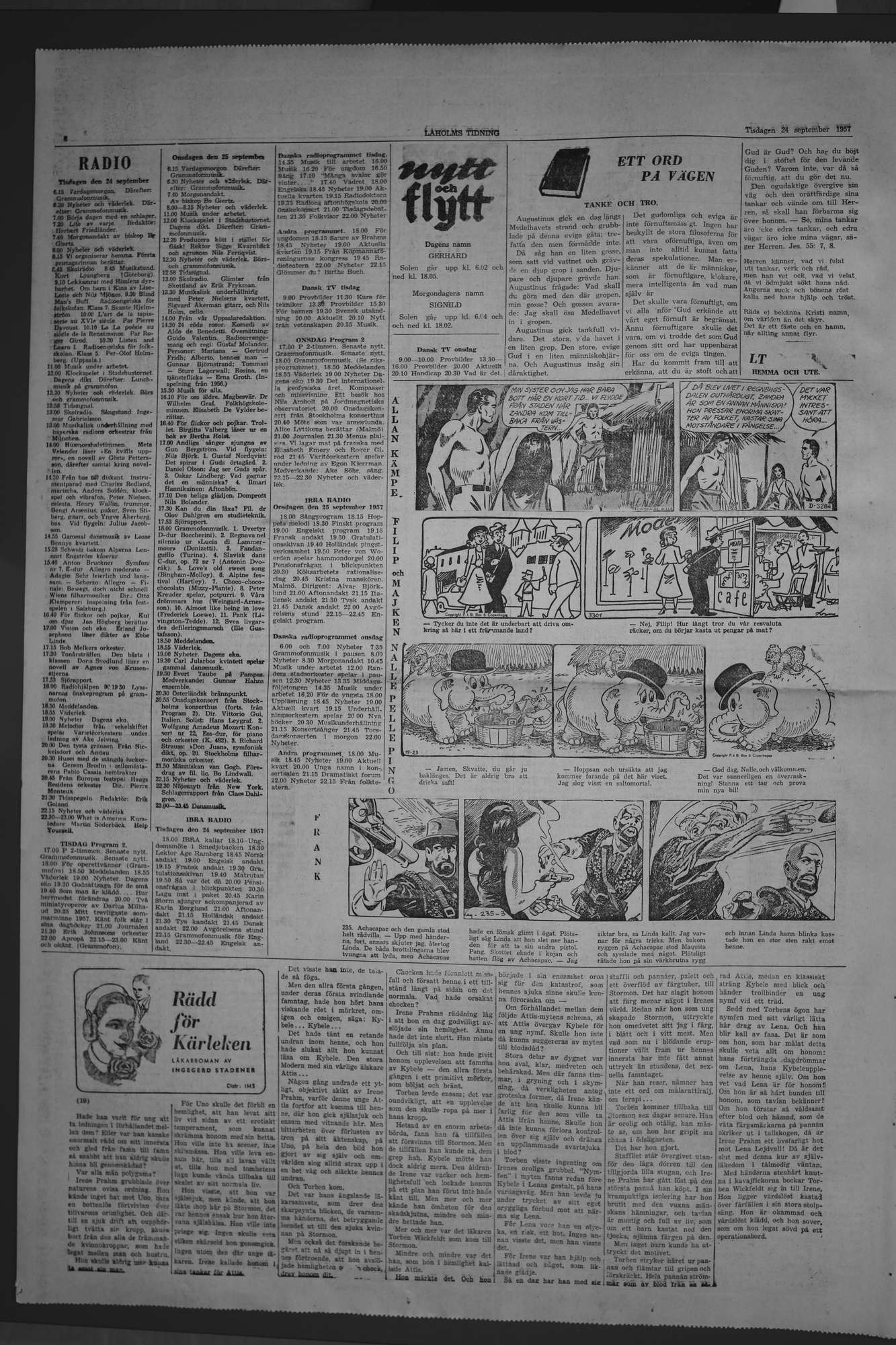 Laholms Tidning Tisdag 24 september 1957, sida 6