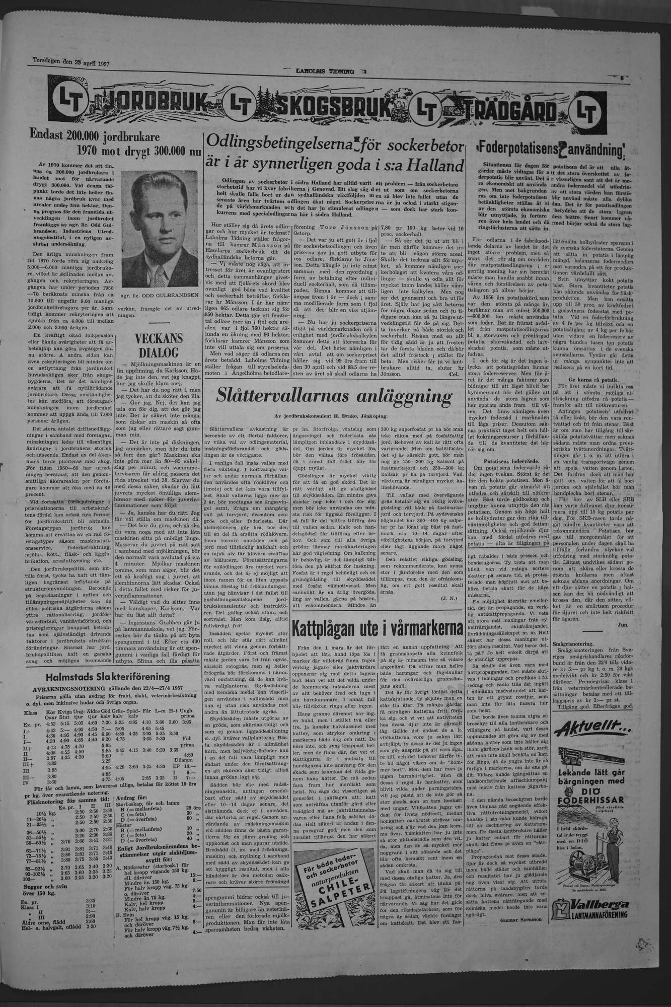 Laholms Tidning Torsdag 25 april 1957, sida 5