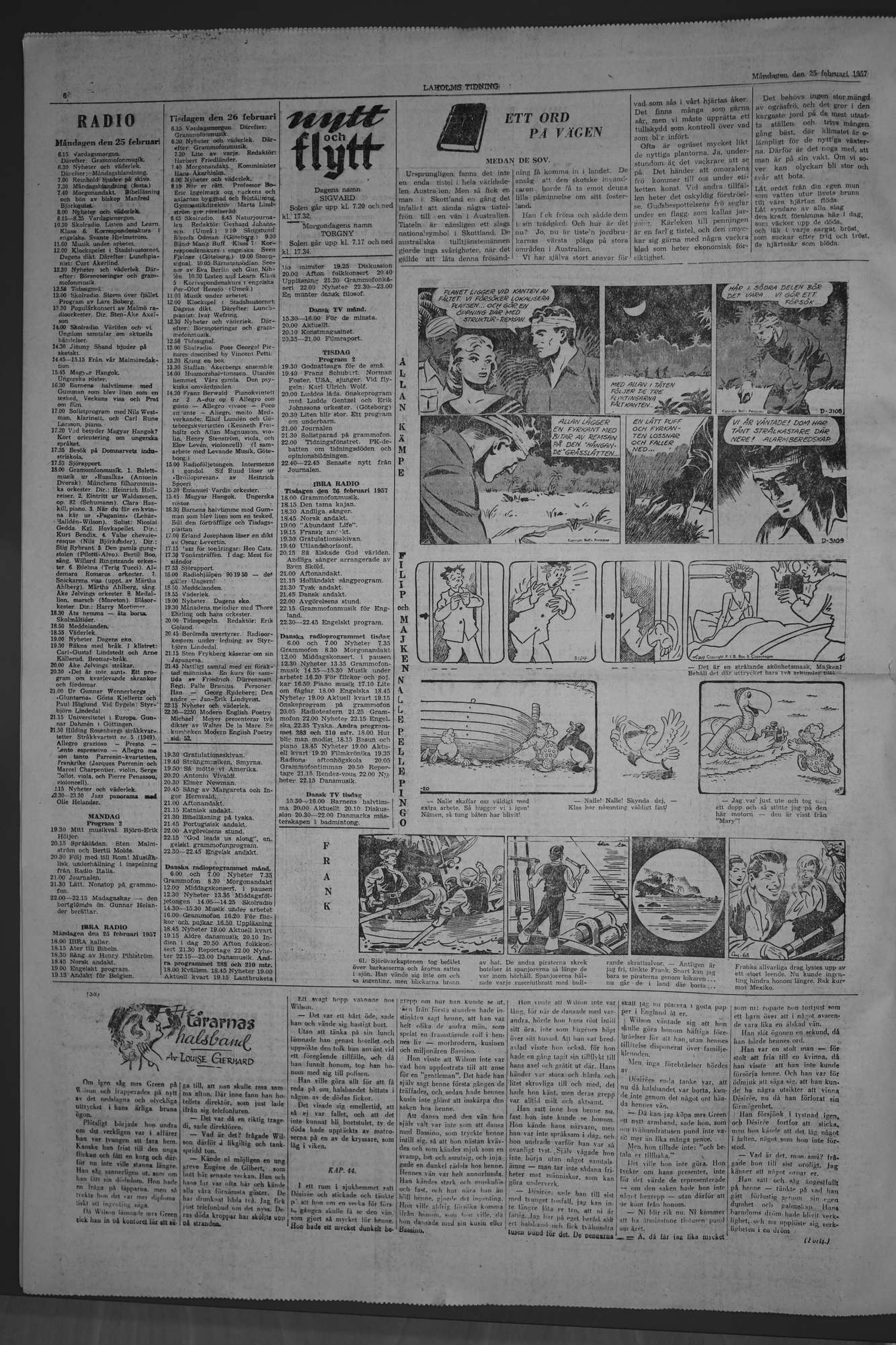 Laholms Tidning Måndag 25 februari 1957, sida 6