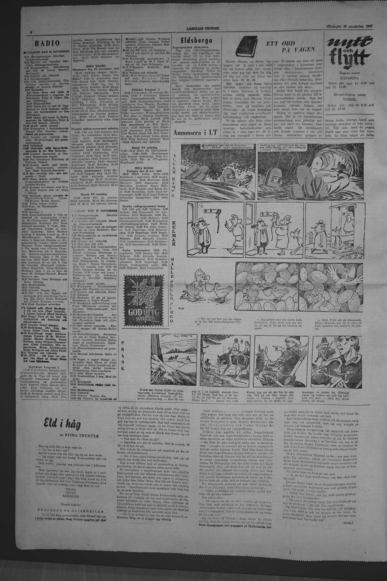 Laholms Tidning Måndag 25 november 1957, sida 6
