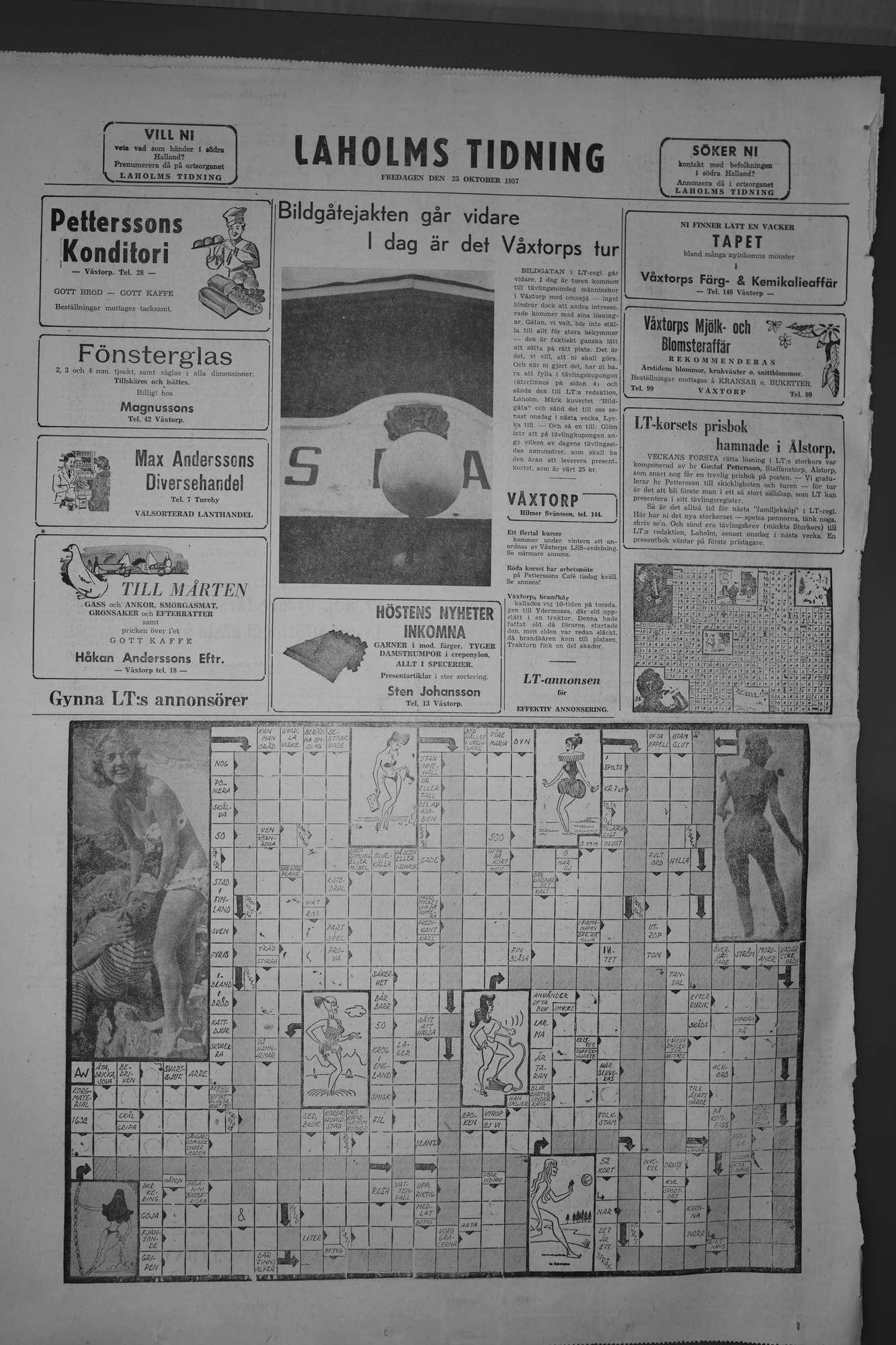 Laholms Tidning Fredag 25 oktober 1957, sida 8